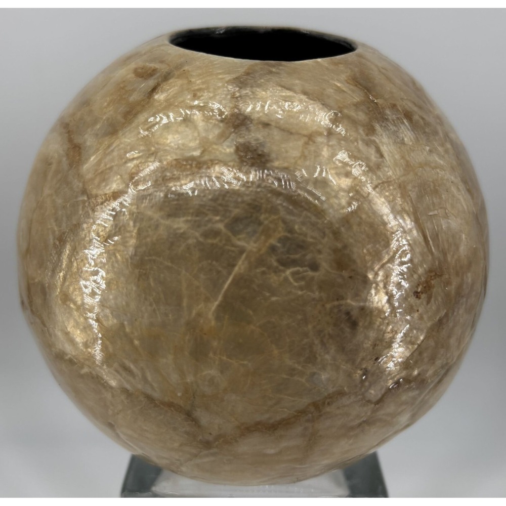 Dekor Yon Gifts and Decor Round Capiz Shell Vase 4.5" Diameter Philippines‎ READ